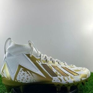 Adidas Freak 23 7v7 SMU Men Size 12.5 White Gold Football Cleats HP2442 NEW